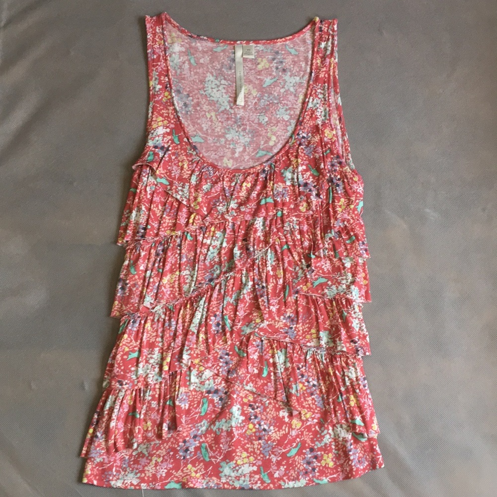 Lauren Conrad Floral Top. Layered in front.